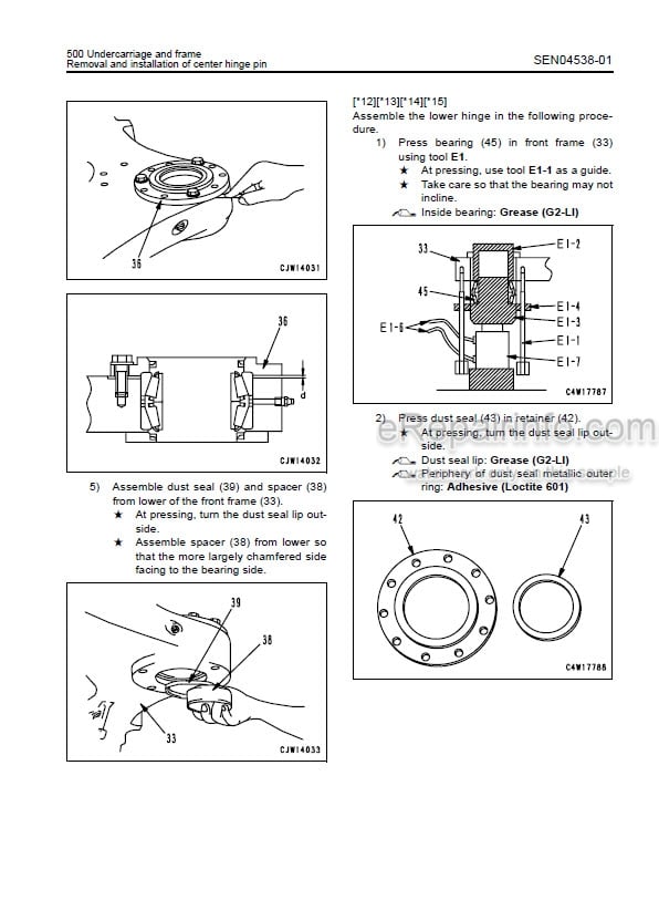 Photo 3 - Komatsu WA470-6 WA480-6 Shop Manual Wheel Loader SEN04409-06 SN 90001-