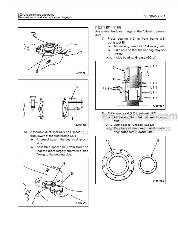 Photo 3 - Komatsu WA470-6 WA480-6 Shop Manual Wheel Loader SEN04409-06 SN 90001-