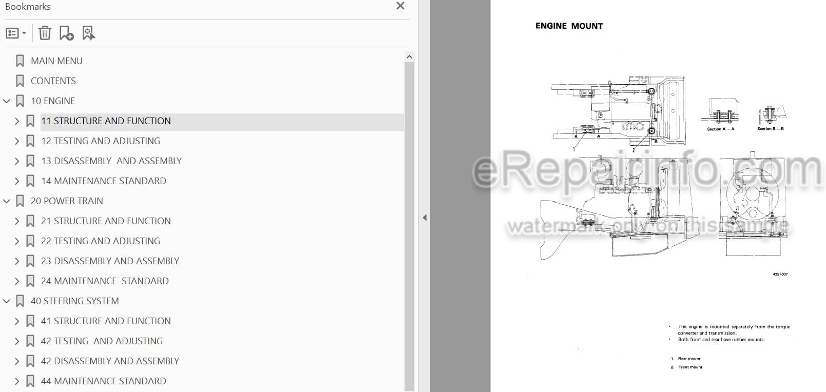 Photo 4 - Komatsu WA500-1 Shop Manual Wheel Loader SEBD04250107 SN 10001-
