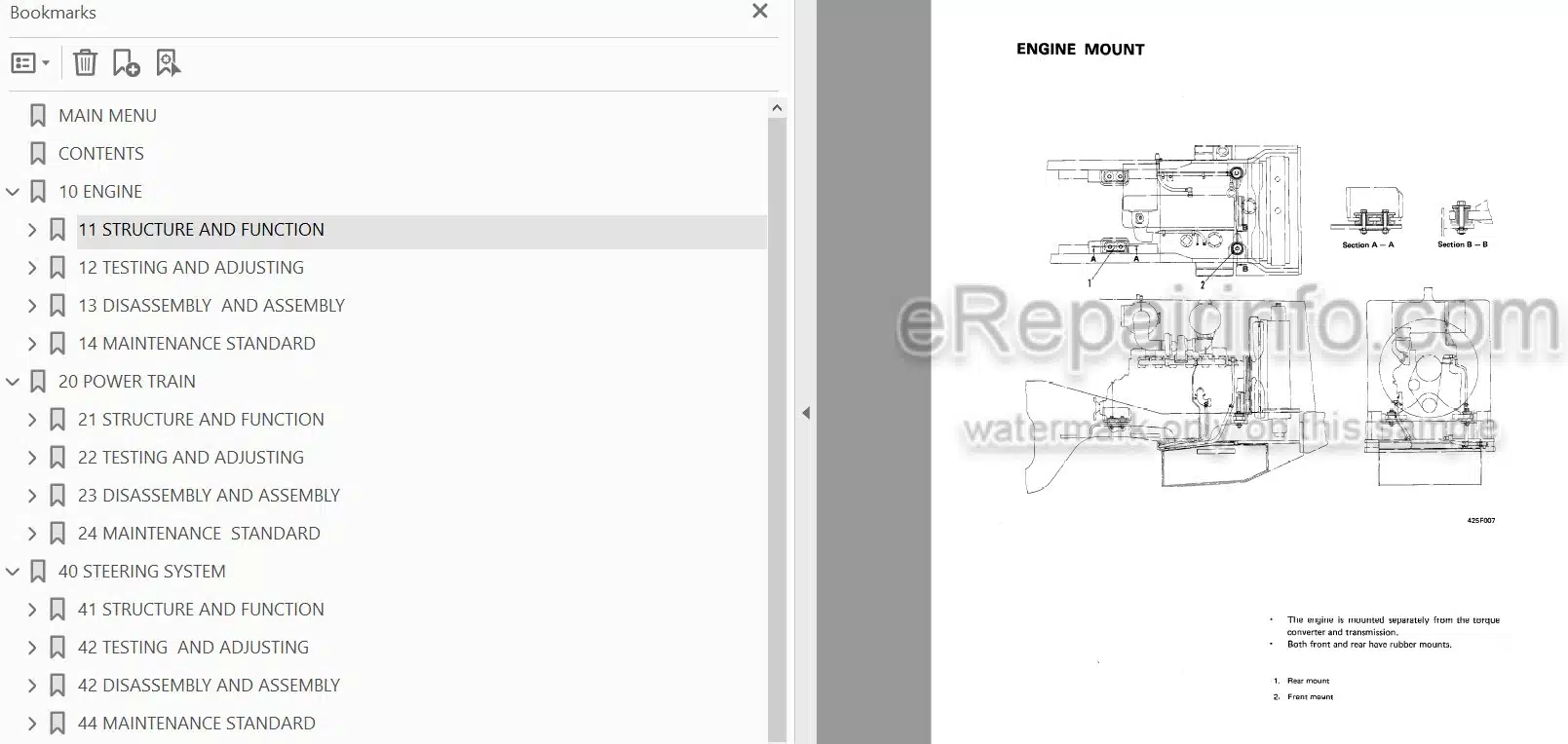 Photo 4 - Komatsu WA500-1 Shop Manual Wheel Loader SEBD04250107 SN 10001-
