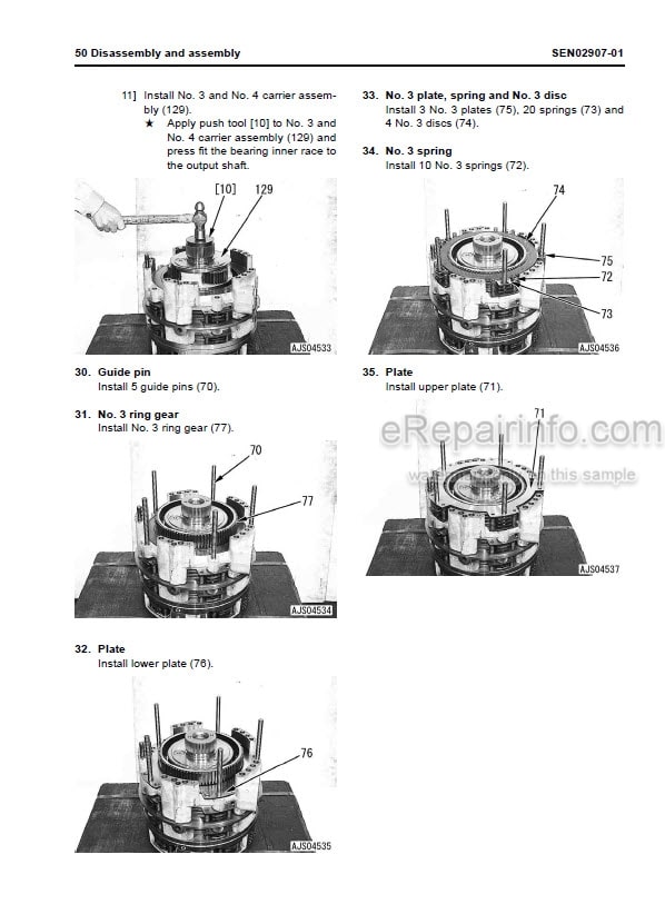 Photo 1 - Komatsu WA500-6R Shop Manual Wheel Loader SEN02876-08 SN 60001-
