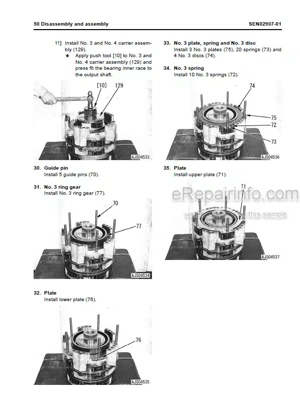 Photo 3 - Komatsu WA500-6R Shop Manual Wheel Loader SEN02876-08 SN 60001-