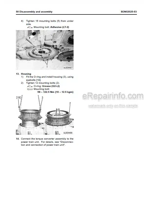 Photo 5 - Komatsu WA500-6 Shop Manual Wheel Loader SEN00236-15 SN 55001-