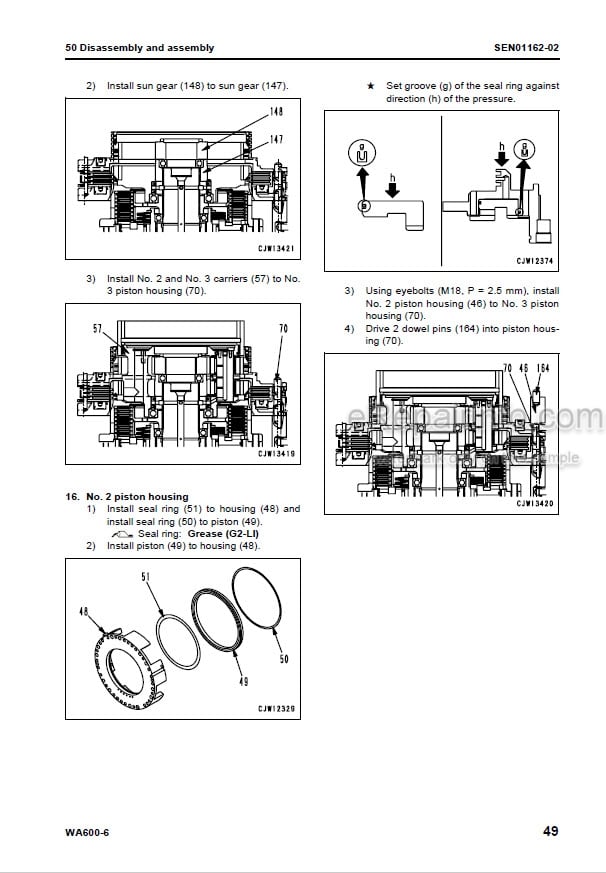 Photo 3 - Komatsu WA600-6 Shop Manual Wheel Loader SEN00235-14 SN 60001-
