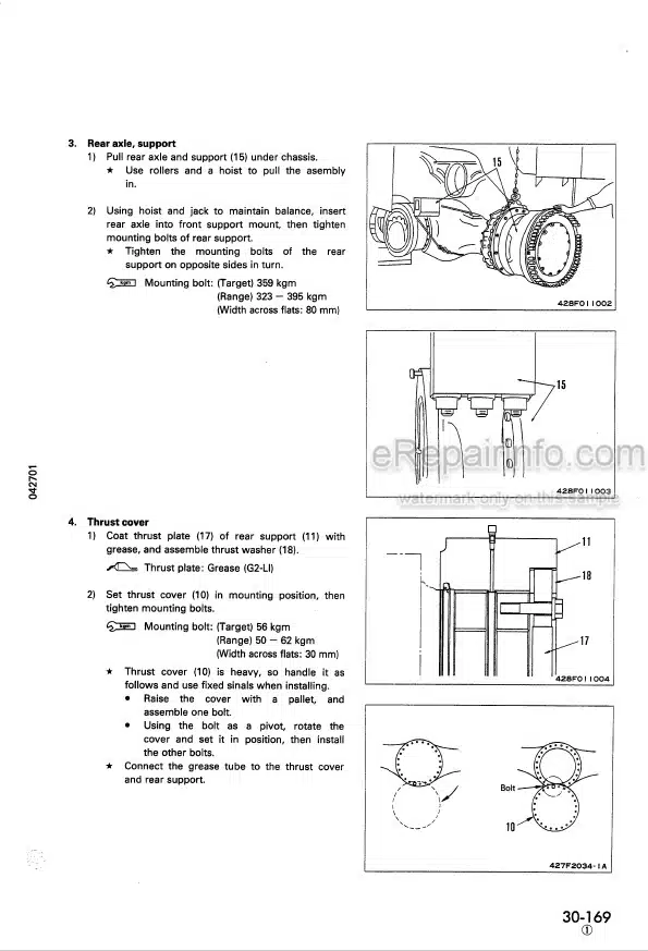 Photo 10 - Komatsu WA700-1 Shop Manual Wheel Loader SEBM04270104 SN 10001-