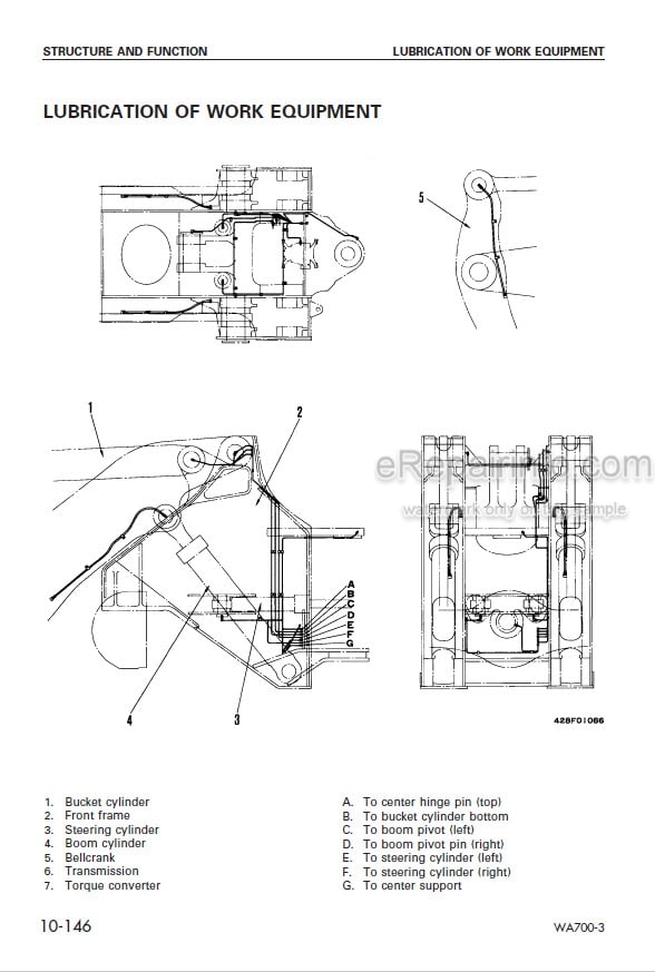 Photo 5 - Komatsu WA700-3 KA Spec Shop Manual Wheel Loader SEBD032802 SN51005-