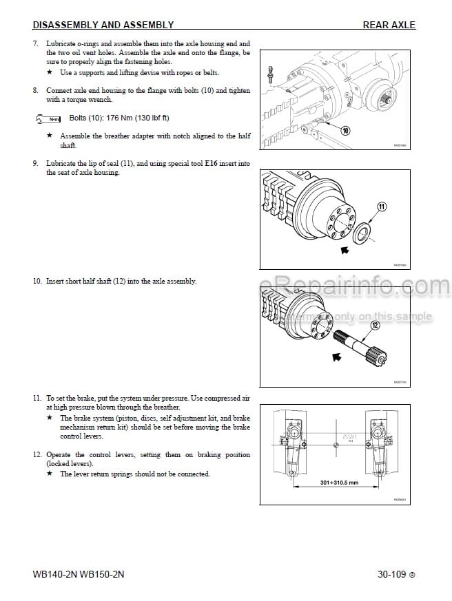 Photo 5 - Komatsu WB140-2N WB150-2N Shop Manual Backhoe Loader CEBD009802 SN A20001- A60001-