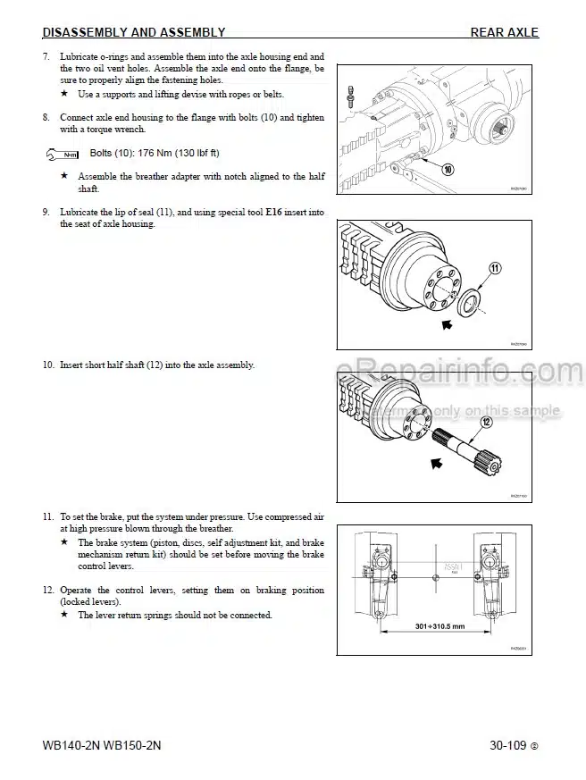 Photo 5 - Komatsu WB140-2N WB150-2N Shop Manual Backhoe Loader CEBD009802 SN A20001- A60001-