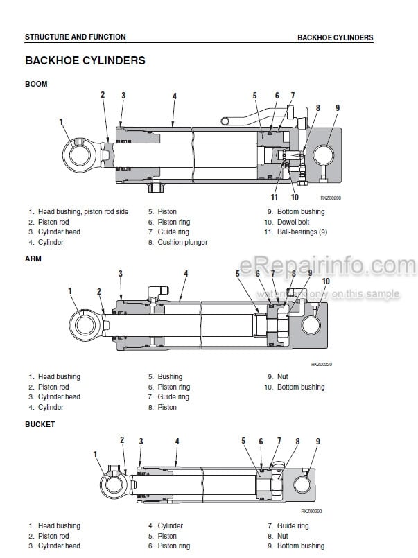 Photo 3 - Komatsu WB140-2 WB150-2 Shop Manual Backhoe Loader WEBD004601
