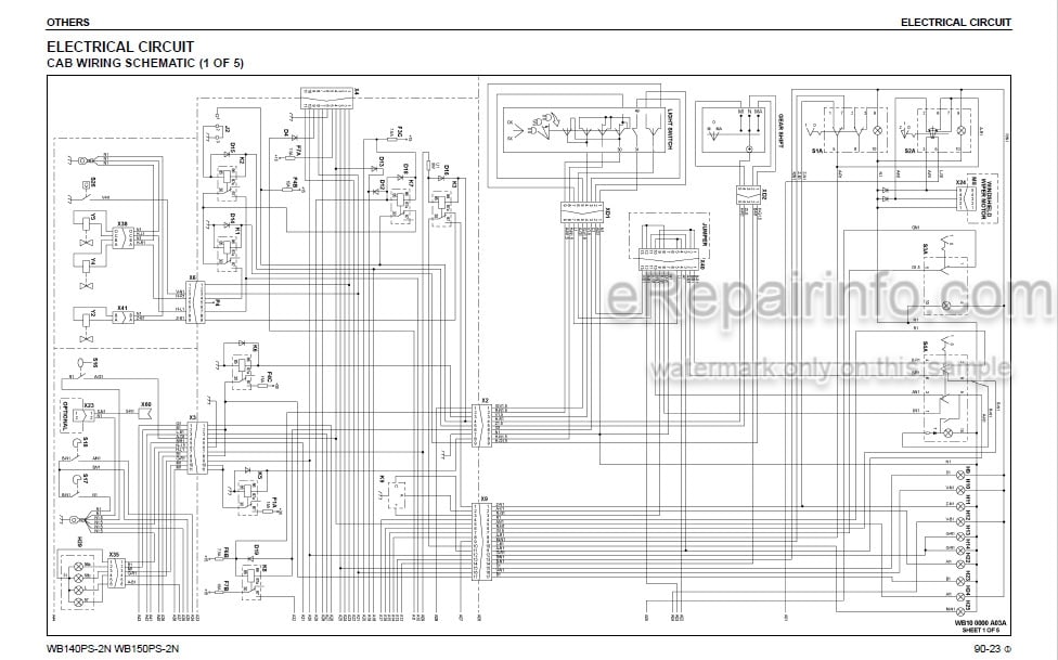 Photo 3 - Komatsu WB140PS-2N WB150PS-2N Shop Manual Backhoe Loader CEBM012801 SN A40034- A70010-