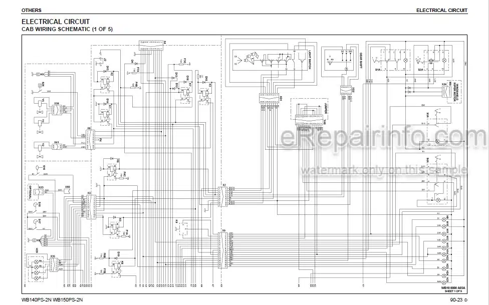 Photo 3 - Komatsu WB140PS-2N WB150PS-2N Shop Manual Backhoe Loader CEBM012801 SN A40034- A70010-