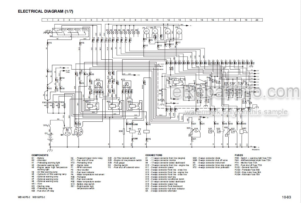 Photo 4 - Komatsu WB140PS-2 WB150PS-2 Shop Manual Backhoe Loader WEBD002502 SN F50001-