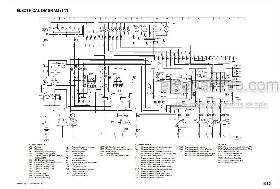 Photo 4 - Komatsu WB140PS-2 WB150PS-2 Shop Manual Backhoe Loader WEBD002502 SN F50001-