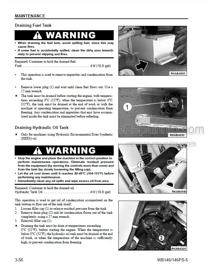 Photo 9 - Komatsu WB146-5 WB146PS-5 Operation And Maintenance Manual Backhoe Loader CEAM016605