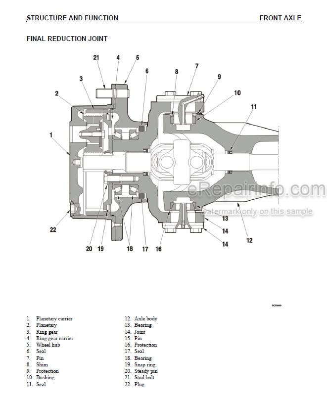 Photo 3 - Komatsu WB150AWS-2N Shop Manual Backhoe Loader CEBD011300 SN A90001-