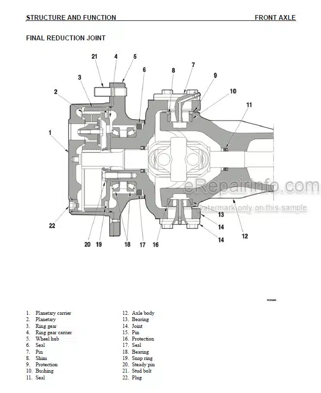 Photo 3 - Komatsu WB150AWS-2N Shop Manual Backhoe Loader CEBD011300 SN A90001-