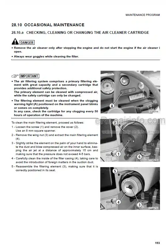 Photo 6 - Komatsu WB70A-1 Operation And Maintenance Manual Backhoe Loader WEAM005801 SN F10950-