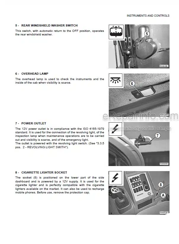 Photo 3 - Komatsu WB91R-5 Operation And Maintenance Manual Backhoe Loader WEAM008301 SN F00161-