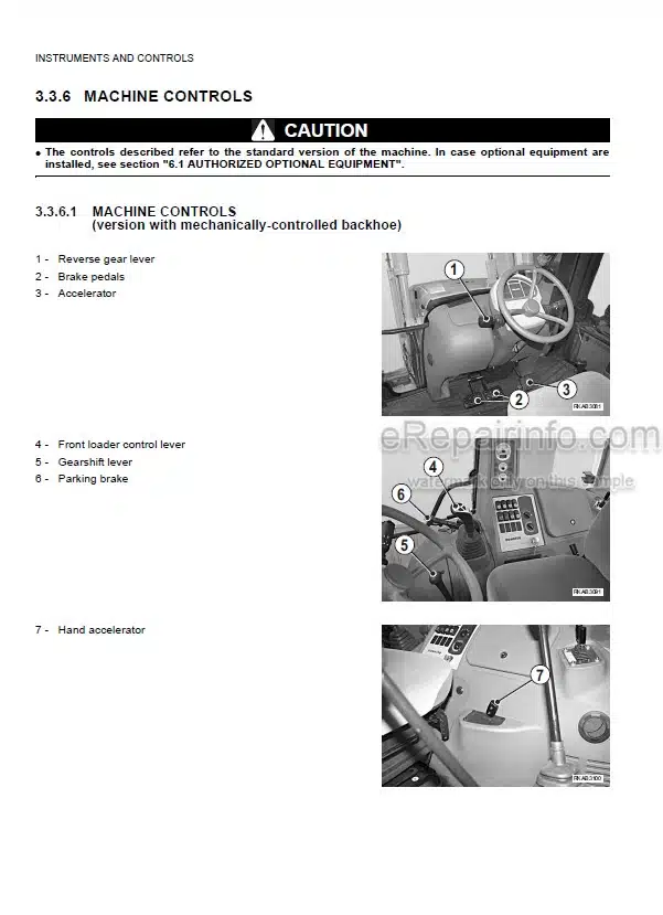 Photo 2 - Komatsu WB93R-5E0 Operation And Maintenance Manual Backhoe Loader SN F63625-