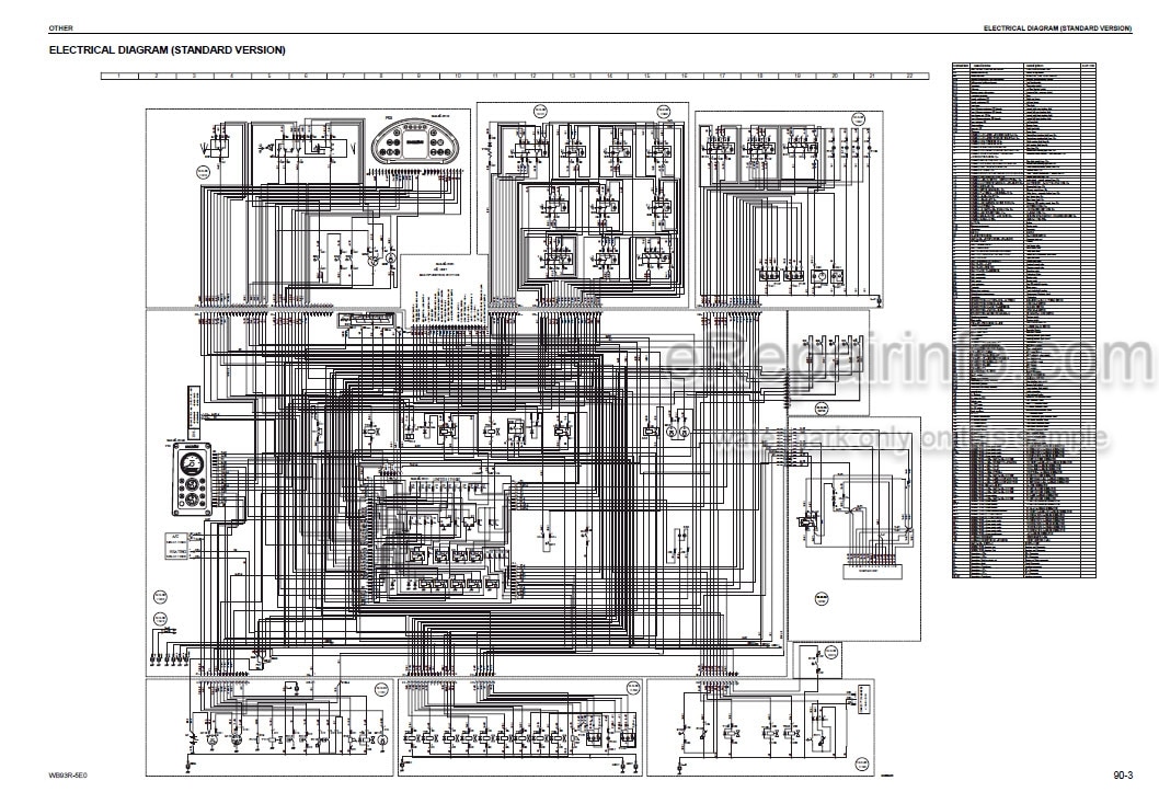 Photo 5 - Komatsu WB93R-5E0 Shop Manual Backhoe Loader WEBM008100 WEBM008101 SN 60003-