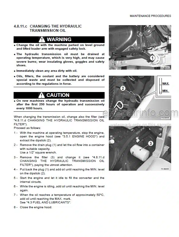 Photo 11 - Komatsu WB93S-5E0 Operation And Maintenance Manual Backhoe Loader WEAM011607 SN F21529-