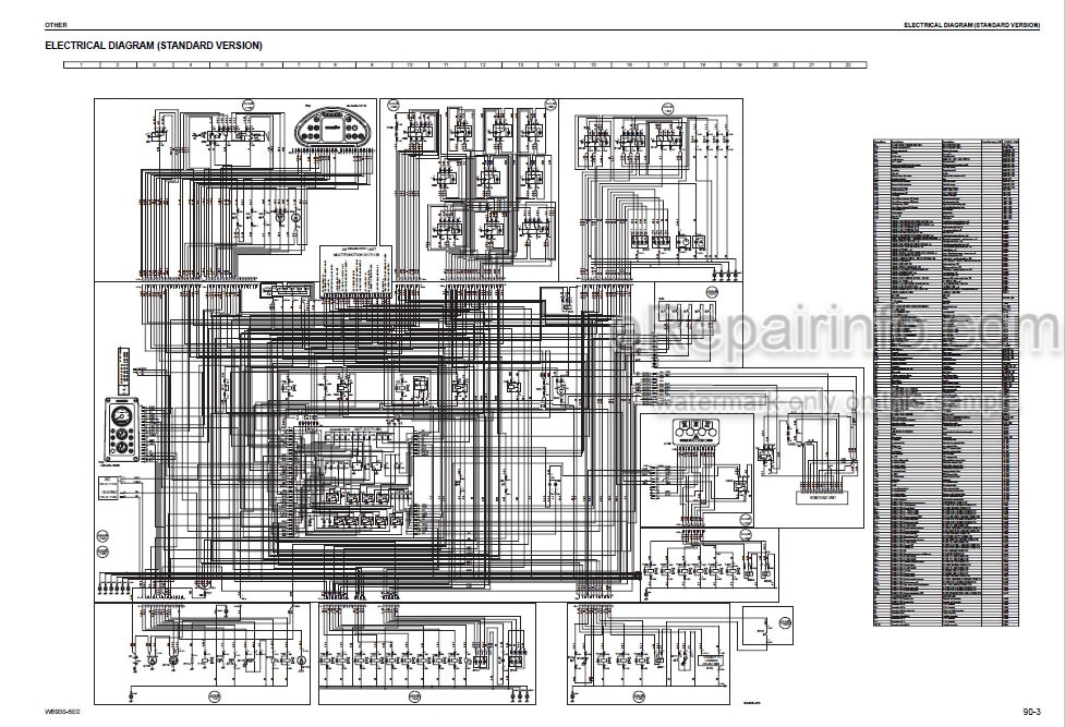Photo 4 - Komatsu WB93S-5E0 Shop Manual Backhoe Loader WEBM008300 SN F20003-