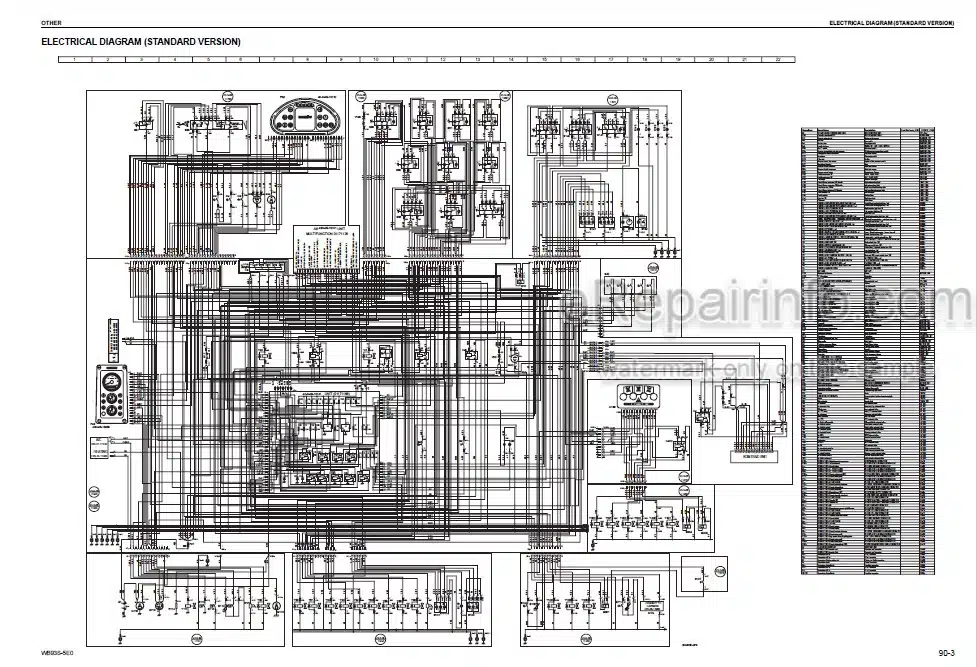 Photo 4 - Komatsu WB93S-5E0 Shop Manual Backhoe Loader WEBM008300 SN F20003-