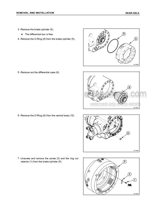 Photo 3 - Komatsu WB93S-5E0 Shop Manual Backhoe Loader WEBM008300 SN F20003-