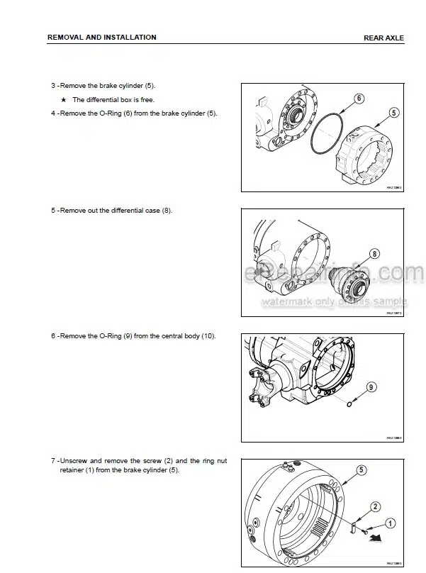 Photo 3 - Komatsu WB93S-5E0 Shop Manual Backhoe Loader WEBM008300 SN F20003-