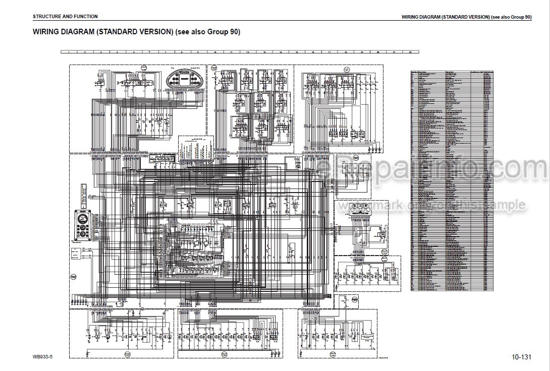 Photo 4 - Komatsu WB93S-5 Shop Manual Backhoe Loader WEBM007400 SN F00003-