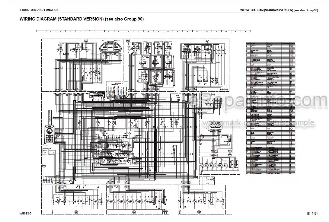 Photo 4 - Komatsu WB93S-5 Shop Manual Backhoe Loader WEBM007400 SN F00003-