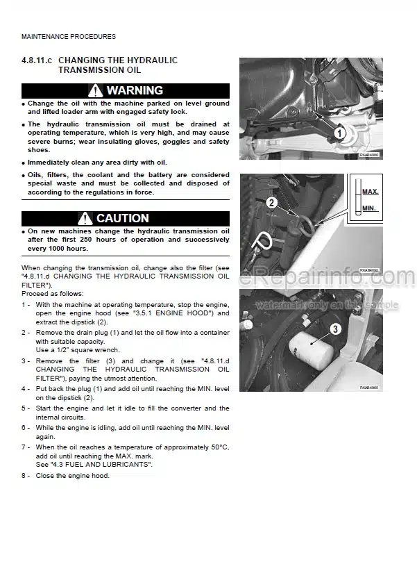 Photo 9 - Komatsu WB97R-5E0 Operation And Maintenance Manual Backhoe Loader SN F80581-