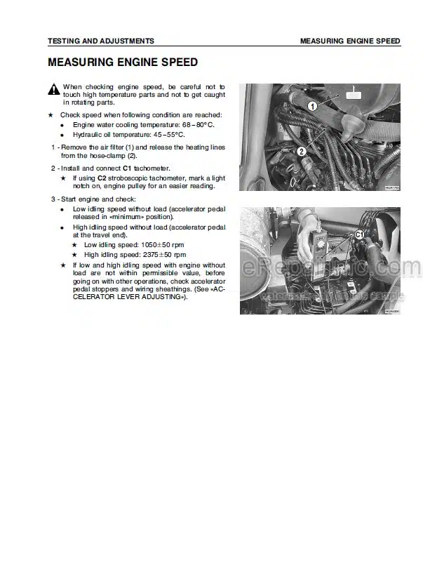 Photo 5 - Komatsu WB97S-2 Shop Manual Backhoe Loader WEBM002400 SN 97SF10001-