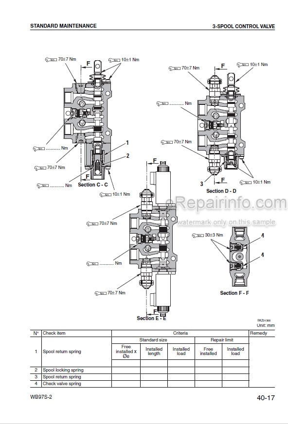 Photo 5 - Komatsu WB97S-2 Shop Manual Backhoe Loader WEBM002401 SN 97SF10281-