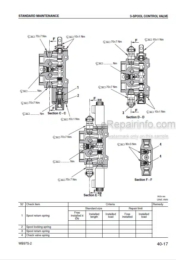 Photo 5 - Komatsu WB97S-2 Shop Manual Backhoe Loader WEBM002401 SN 97SF10281-