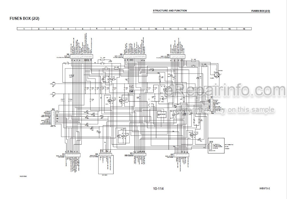 Photo 3 - Komatsu WB97S-2 Shop Manual Backhoe Loader WEBM002404 SN 97SF11205-