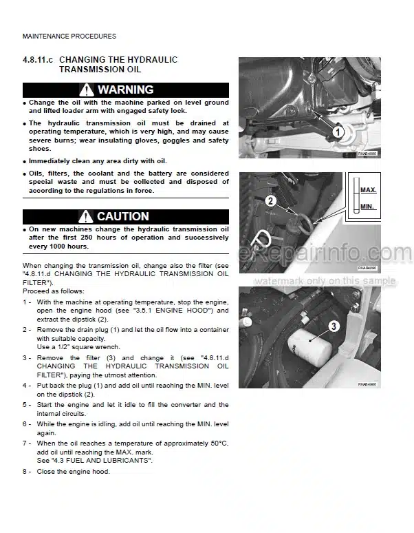 Photo 6 - Komatsu WB97S-5E0 Operation And Maintenance Manual Backhoe Loader WEAM015502 SN F31281-