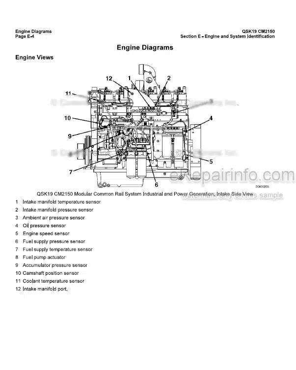 Photo 4 - Cummins QSK19 CM2150 Troubleshooting And Repair Manual Vol 1 2 Engine With Electronic Control System 4022094