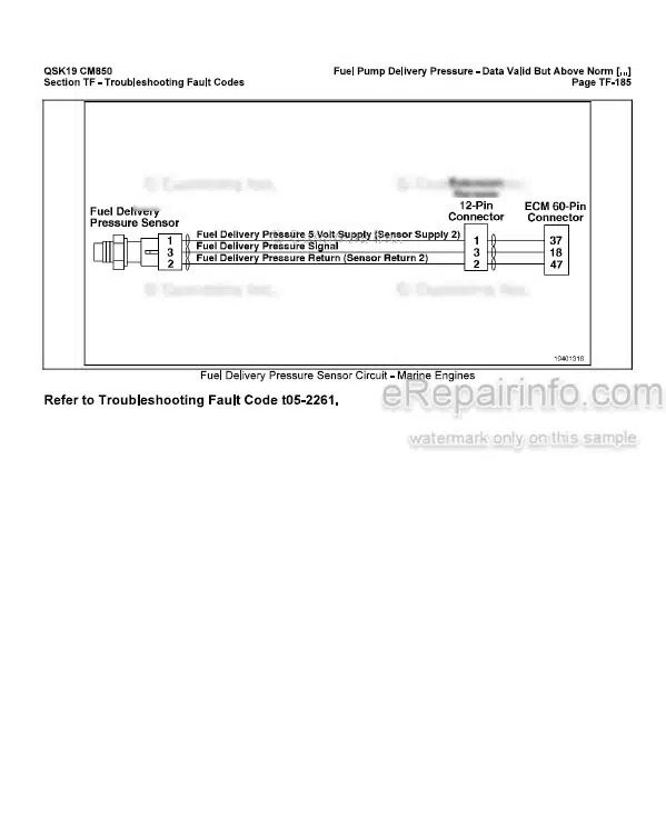 Photo 5 - Cummins QSK19 CM850 Troubleshooting And Repair Manual Vol 1 2 Engine With Electronic Control System 4021493