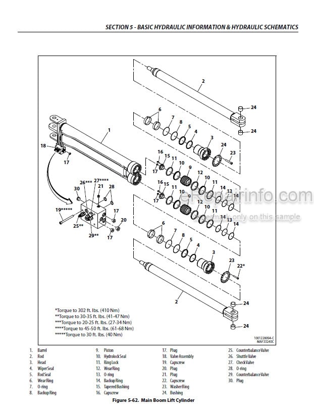 Photo 3 - JLG 1500AJP PVC 2001 Service And Maintenance Manual Boom Lift 31215061