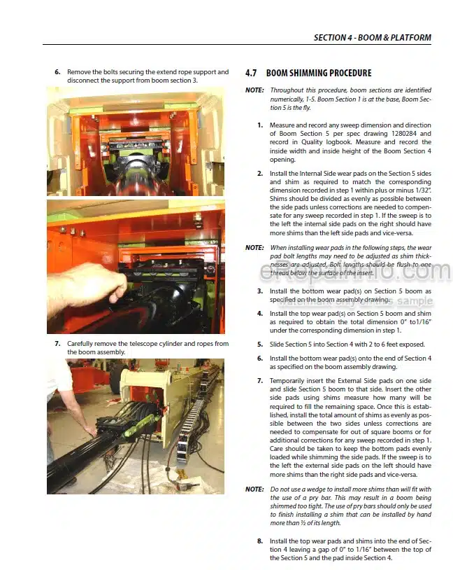 Photo 5 - JLG 1850SJ Service And Maintenance Manual Boom Lift 3121619