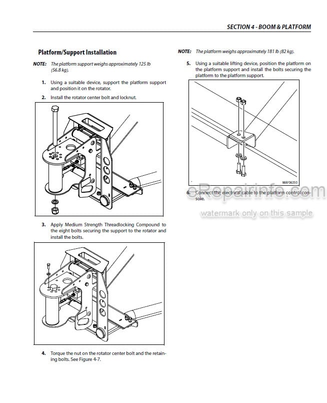 Photo 3 - JLG 400SC 460SJC PVC 2001 Service And Maintenance Manual Boom Lift 31215019