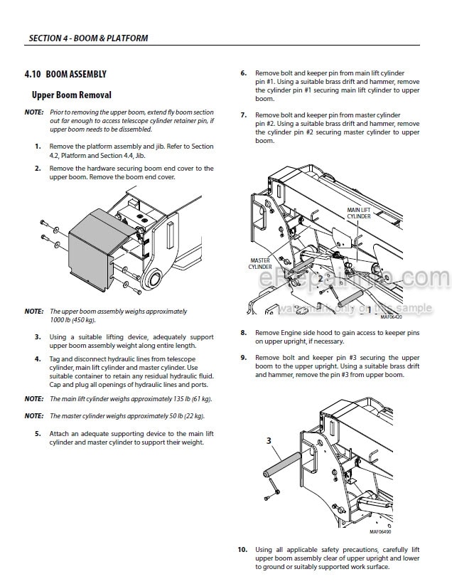 Photo 3 - JLG 520AJ PVC 2007 Service And Maintenance Manual Boom Lift 31217155