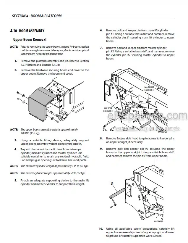Photo 3 - JLG 520AJ PVC 2007 Service And Maintenance Manual Boom Lift 31217155