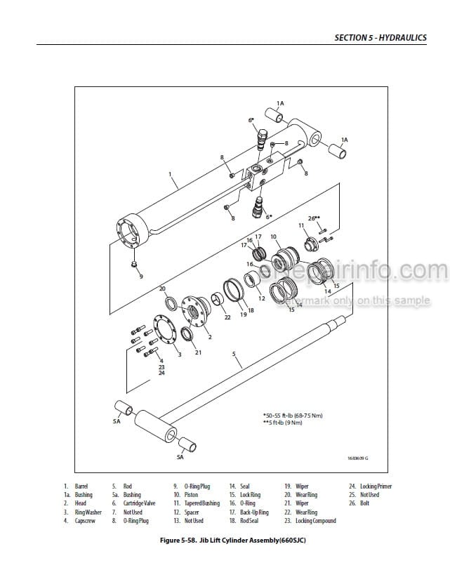 Photo 5 - JLG 600SC 660SJC Service And Maintenance Manual Boom Lift 3121607 SN 0300174703-