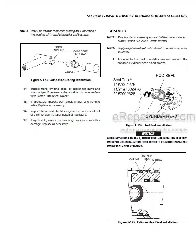 Photo 3 - JLG 800A 800AJ Service And Maintenance Manual Boom Lift SN -0300183033
