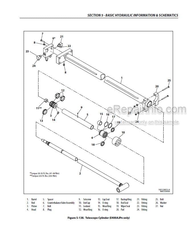 Photo 3 - JLG E400A E400AJP Narrow PVC 2001 Service And Maintenance Manual Boom Lift 31215010