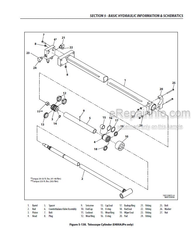 Photo 3 - JLG E400A E400AJP Narrow PVC 2007 Service And Maintenance Manual Boom Lift 31217127