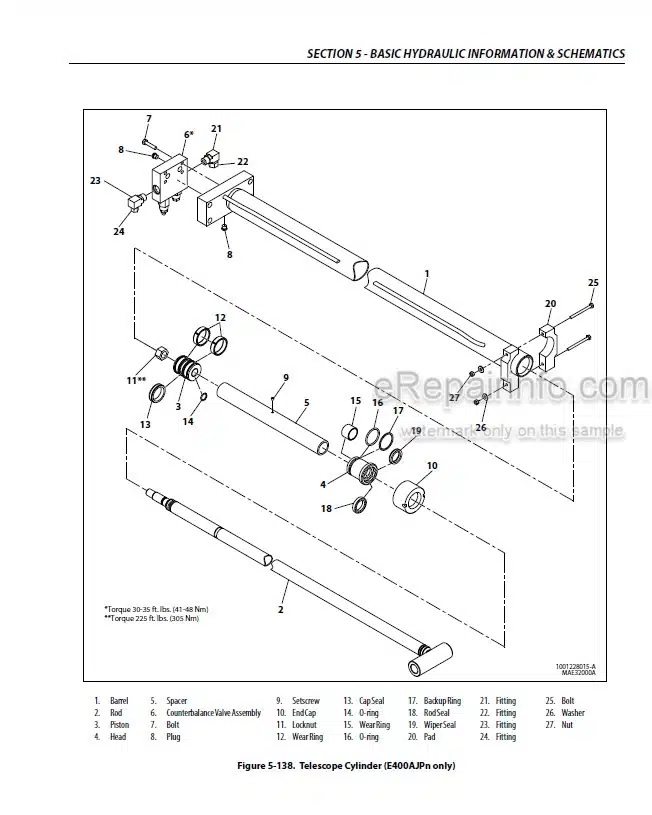 Photo 3 - JLG E400A E400AJP Narrow PVC 2007 Service And Maintenance Manual Boom Lift 31217127
