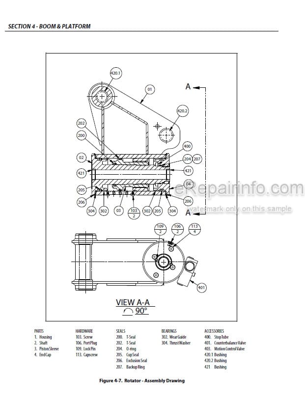Photo 3 - JLG H340AJ PVC 2007 Service And Maintenance Manual Boom Lift 31217121